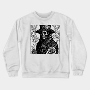 Doctor Plague with roses and floral motifs Crewneck Sweatshirt